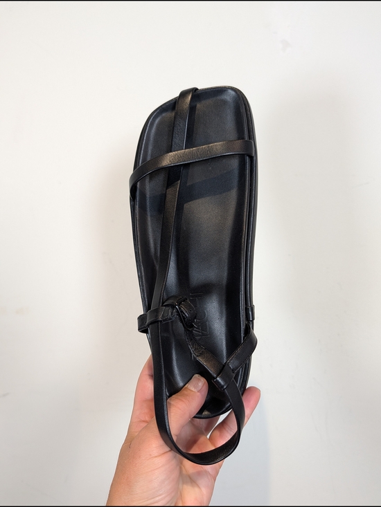 Jvan Shoes - JVAM Cyber Black Strappy Sandals, Size 38